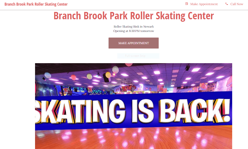 Homepage of Branch Brook Park Roller Skating Center /
Link: branch-brook-park-roller-skating-center.business.site