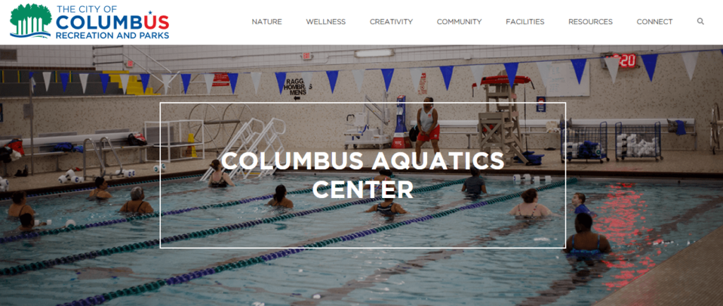 Homepage of Columbus Aquatics Center /
Link: columbusrecparks.com