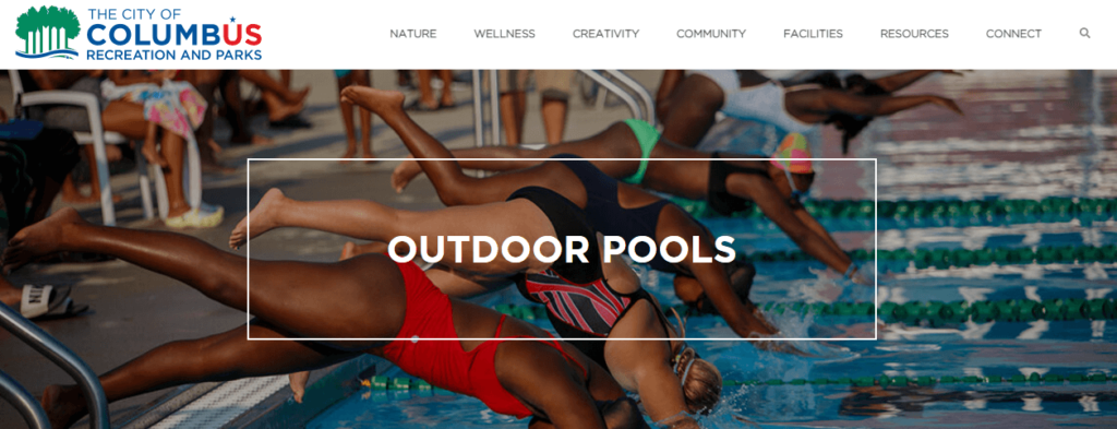 Homepage of Tuttle Park Outdoor Pool /
Link: columbusrecparks.com