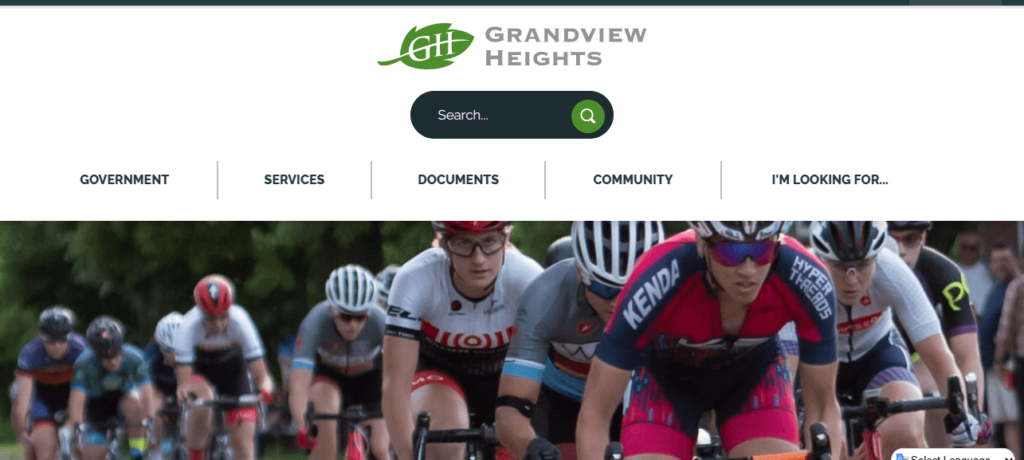 Homepage of Grandview Heights Municipal Pool / 
Link: grandviewheights.gov