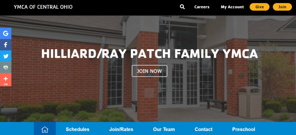 Homepage of Hilliard- Ray Patch Family YMCA /
Link: ymcacolumbus.org